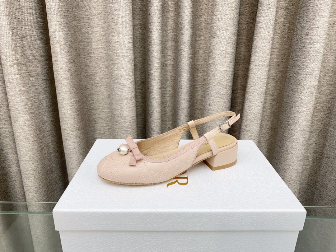 PEARL MARY JANE SLINGBACKS IN LIGHT PINK LAMBSKIN 30 MM - Image 4