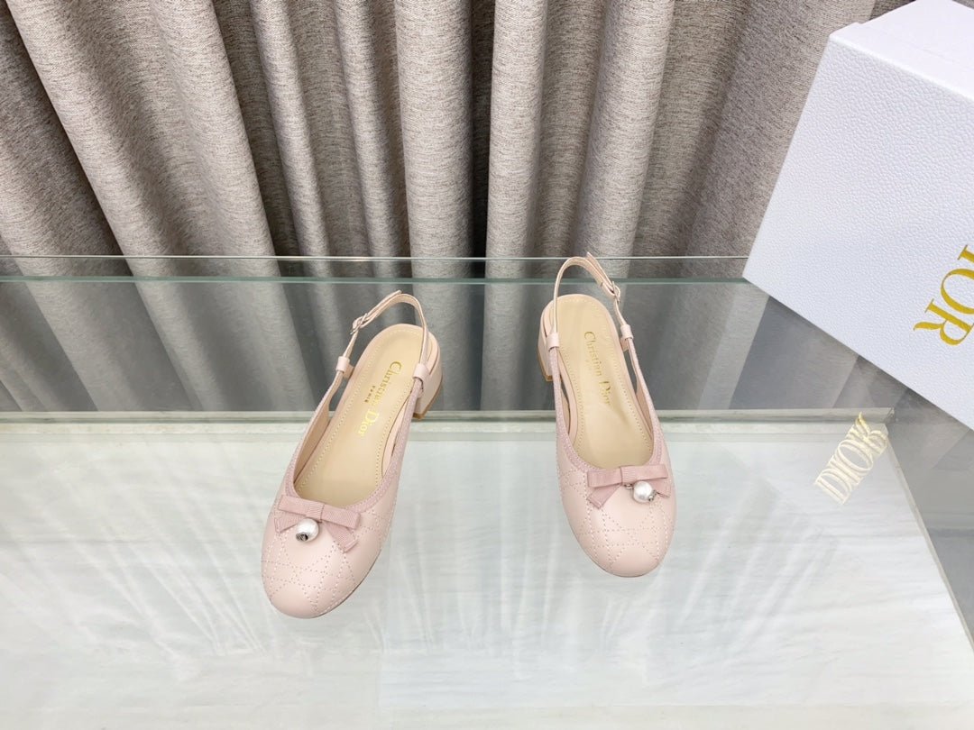 PEARL MARY JANE SLINGBACKS IN LIGHT PINK LAMBSKIN 30 MM - Image 2