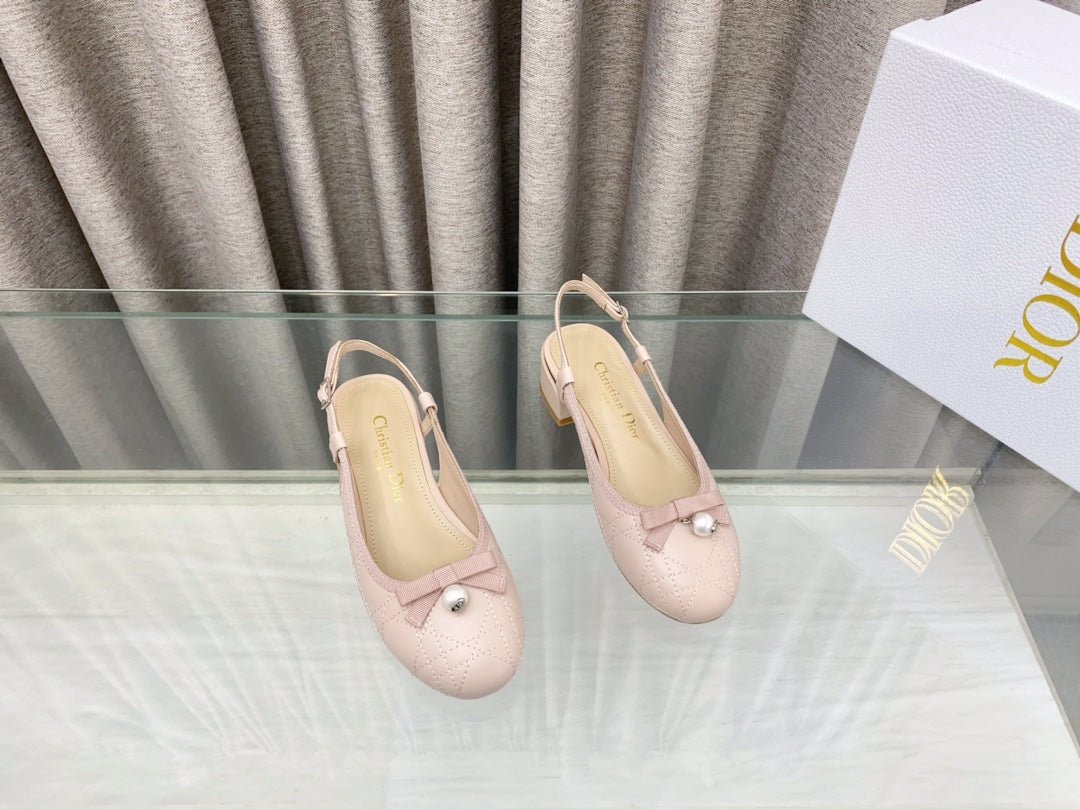 PEARL MARY JANE SLINGBACKS IN LIGHT PINK LAMBSKIN 30 MM - Image 3
