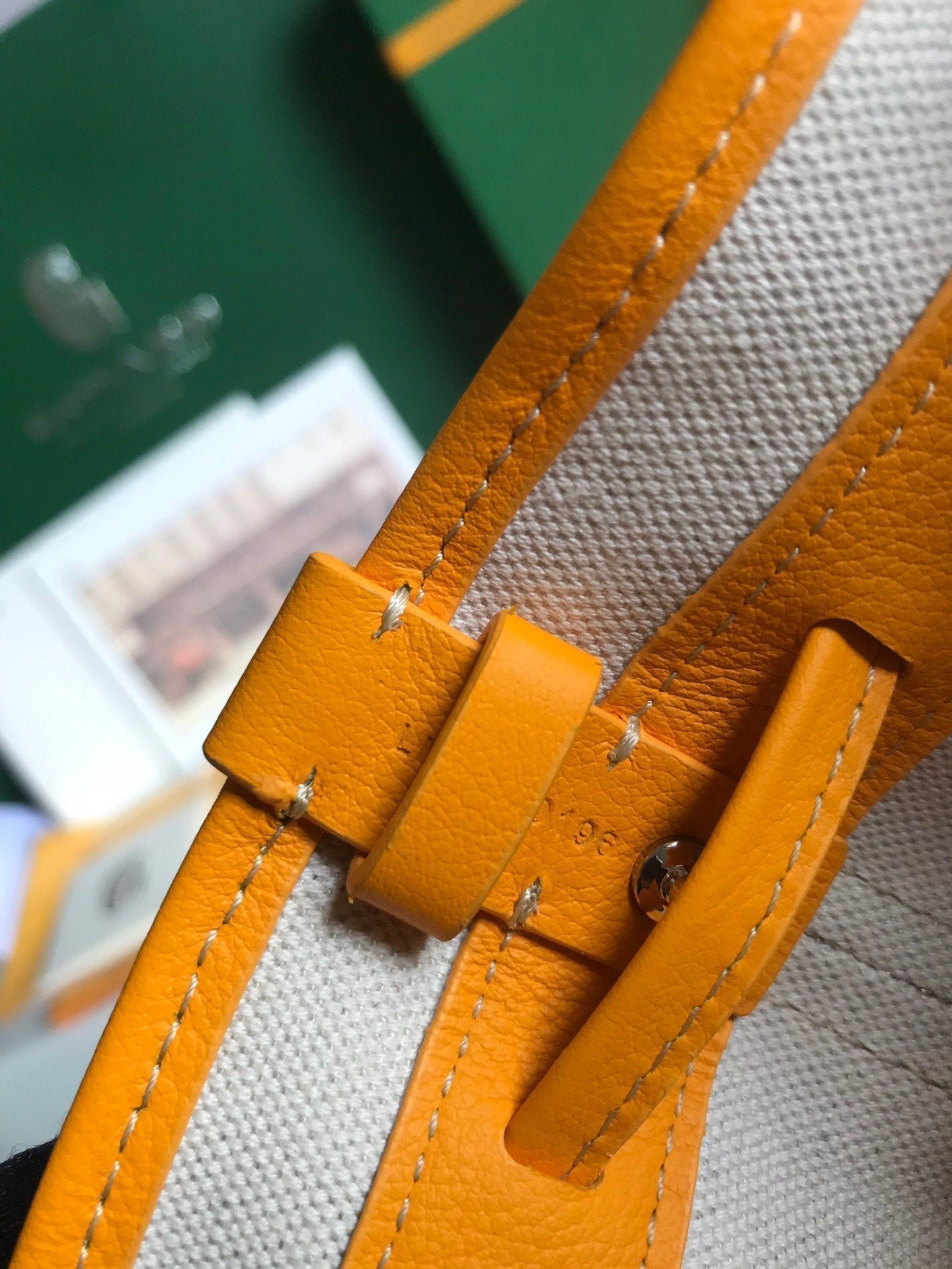 PETIT FLOT BUCKET BAG 22 IN YELLOW GOYARDINE CANVAS AND LAMBSKIN TRIM - Image 8