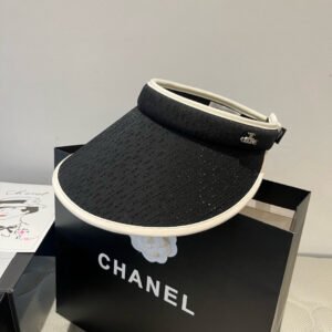 VISOR HAT MODEL 650338 IN BLACK SLUB FABRIC