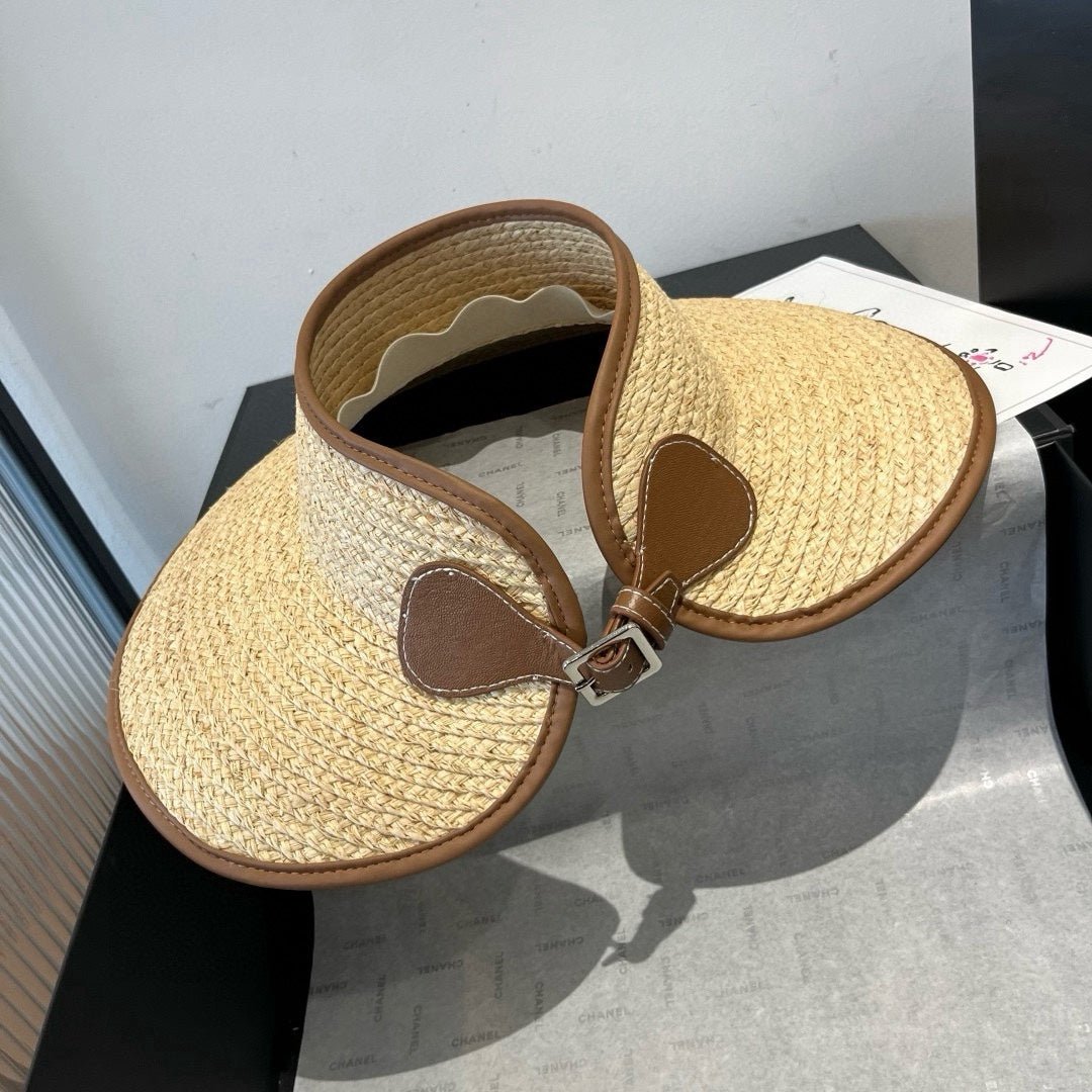WIDE BRIM HALF HEAD HAT MODEL 650339 IN NATURAL RAFFIA STRAW - Image 5