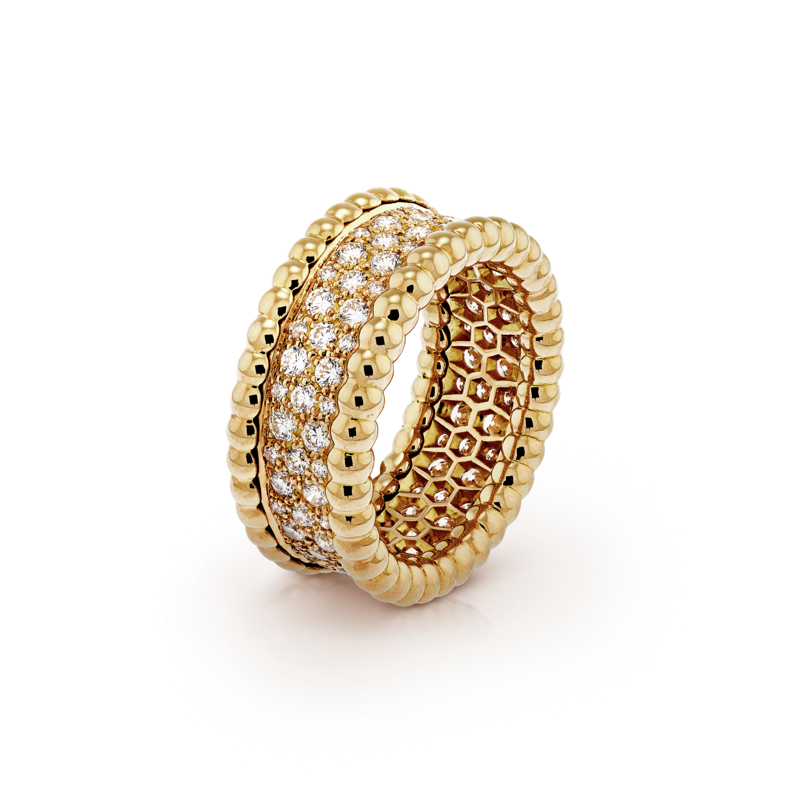 PERLEE 3 ROWS DIAMONDS RING - Image 2