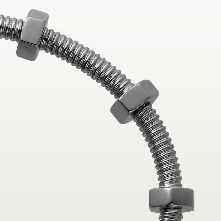 NUTS AND BOLTS NON-RHODIUMIZED SILVER BRACELET - Image 3