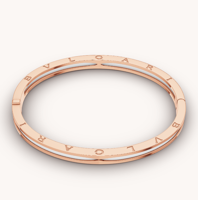 ZERO 1 PINK GOLD WITH WHITE CERAMIC BRACELET - Image 4