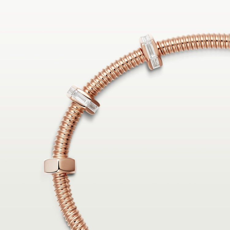 NUTS AND BOLTS PINK GOLD DIAMOND BRACELET - Image 4