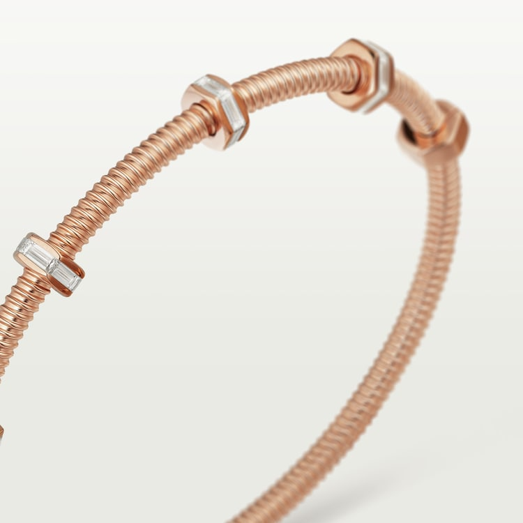 NUTS AND BOLTS PINK GOLD DIAMOND BRACELET - Image 5