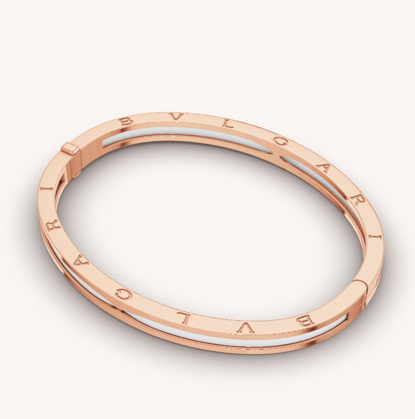 ZERO 1 PINK GOLD WITH WHITE CERAMIC BRACELET - Image 5