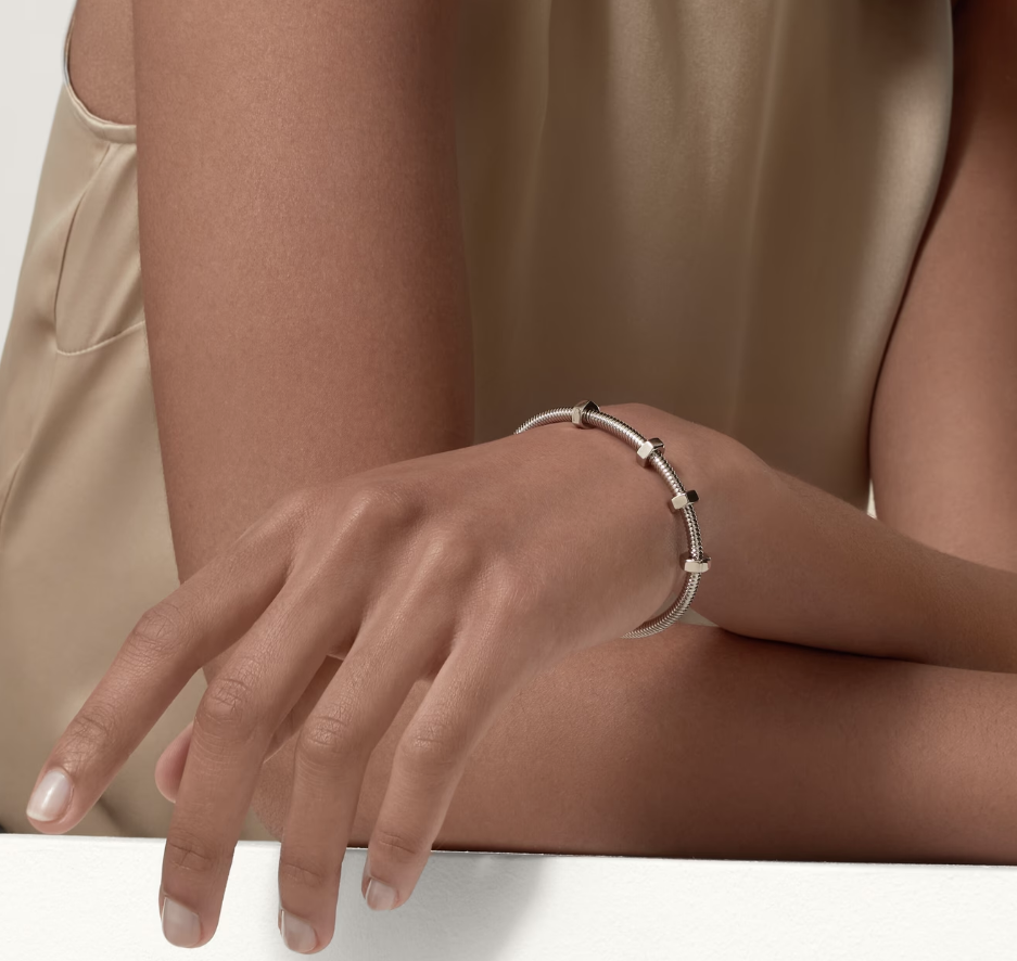 NUTS AND BOLTS NON-RHODIUMIZED SILVER BRACELET - Image 6