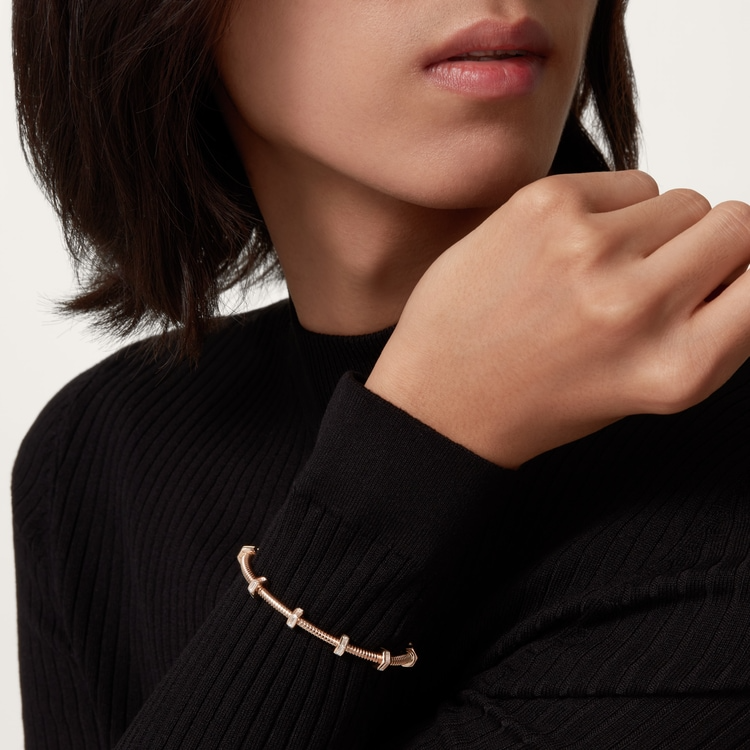 NUTS AND BOLTS PINK GOLD DIAMOND BRACELET - Image 6