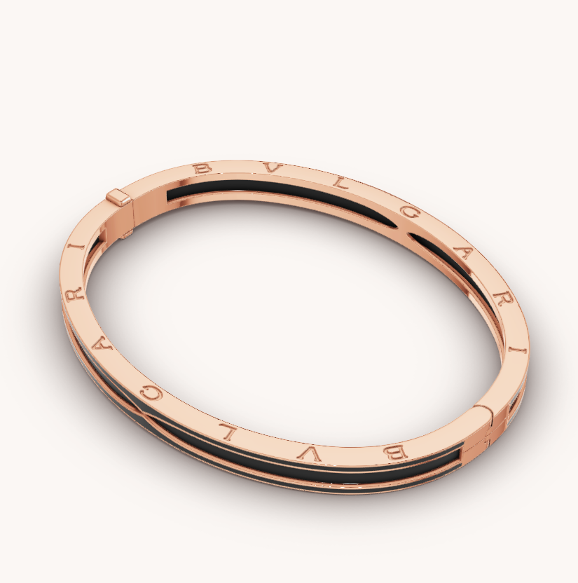 ZERO 1 PINK GOLD WITH MATTE BLACK CERAMIC BRACELET - Image 6