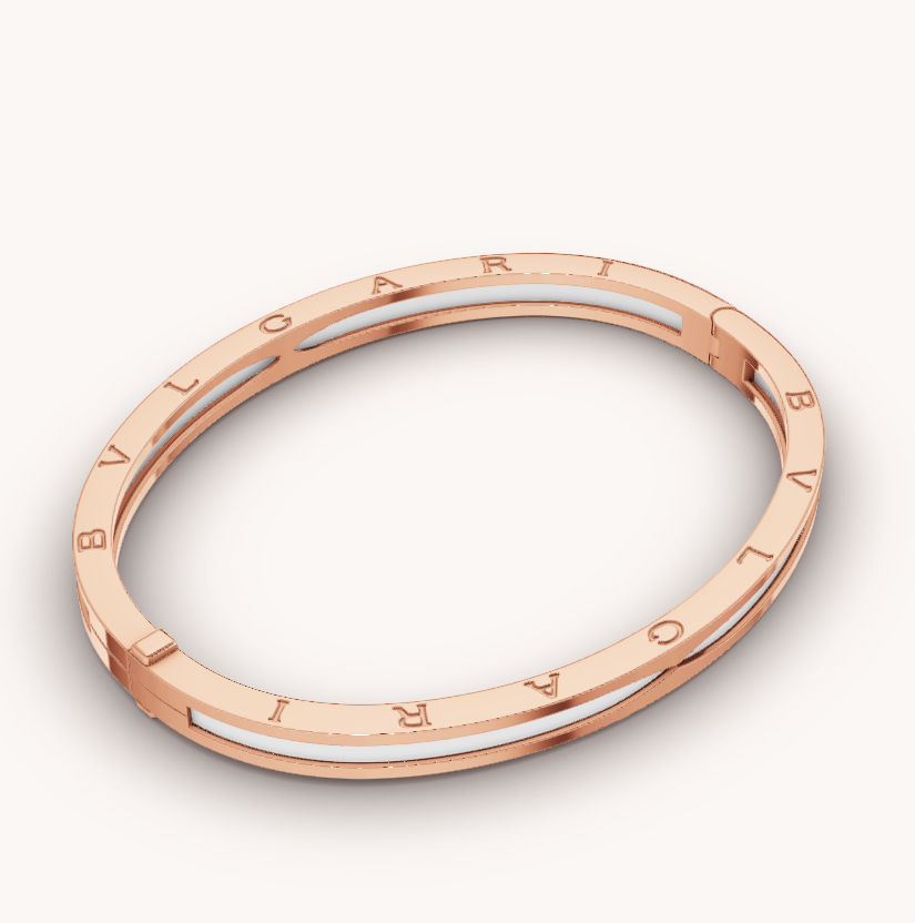 ZERO 1 PINK GOLD WITH WHITE CERAMIC BRACELET - Image 6