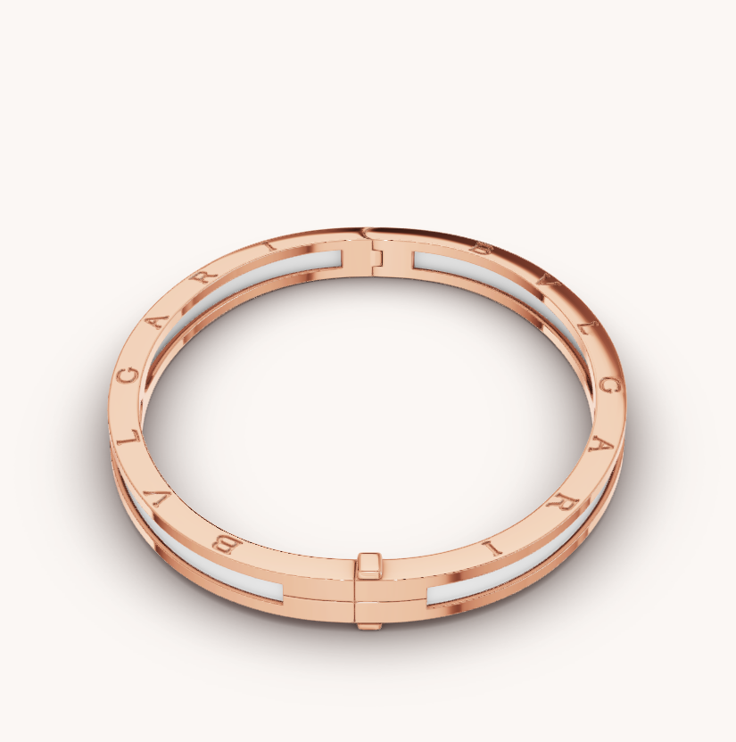 ZERO 1 PINK GOLD WITH WHITE CERAMIC BRACELET - Image 7