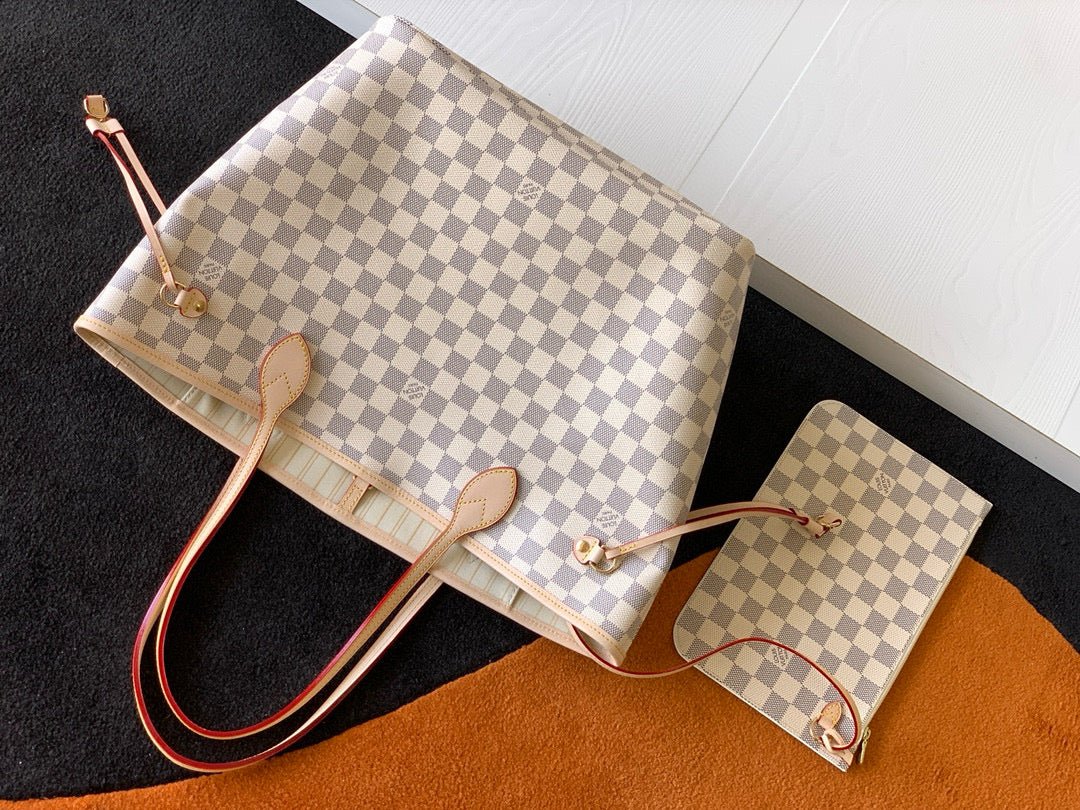 NEVERFULL MM 32 GREY CREAM DAMIER AZUR INSIDE COLOUR 1 - Image 3