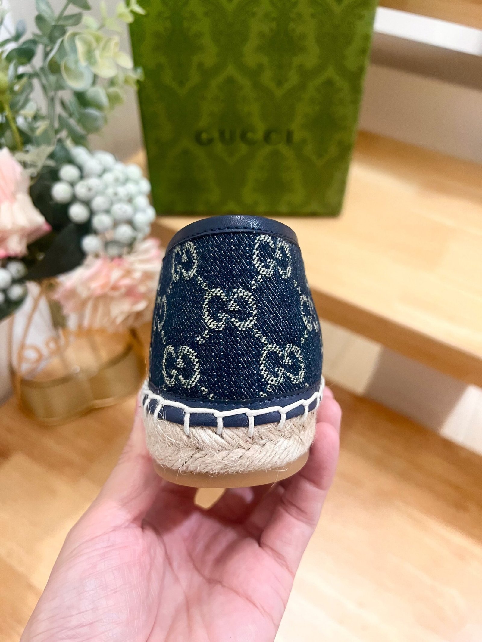 WOMEN'S ESPADRILLE WITH HORSEBIT IN NAVY BLUE DENIM - Image 3
