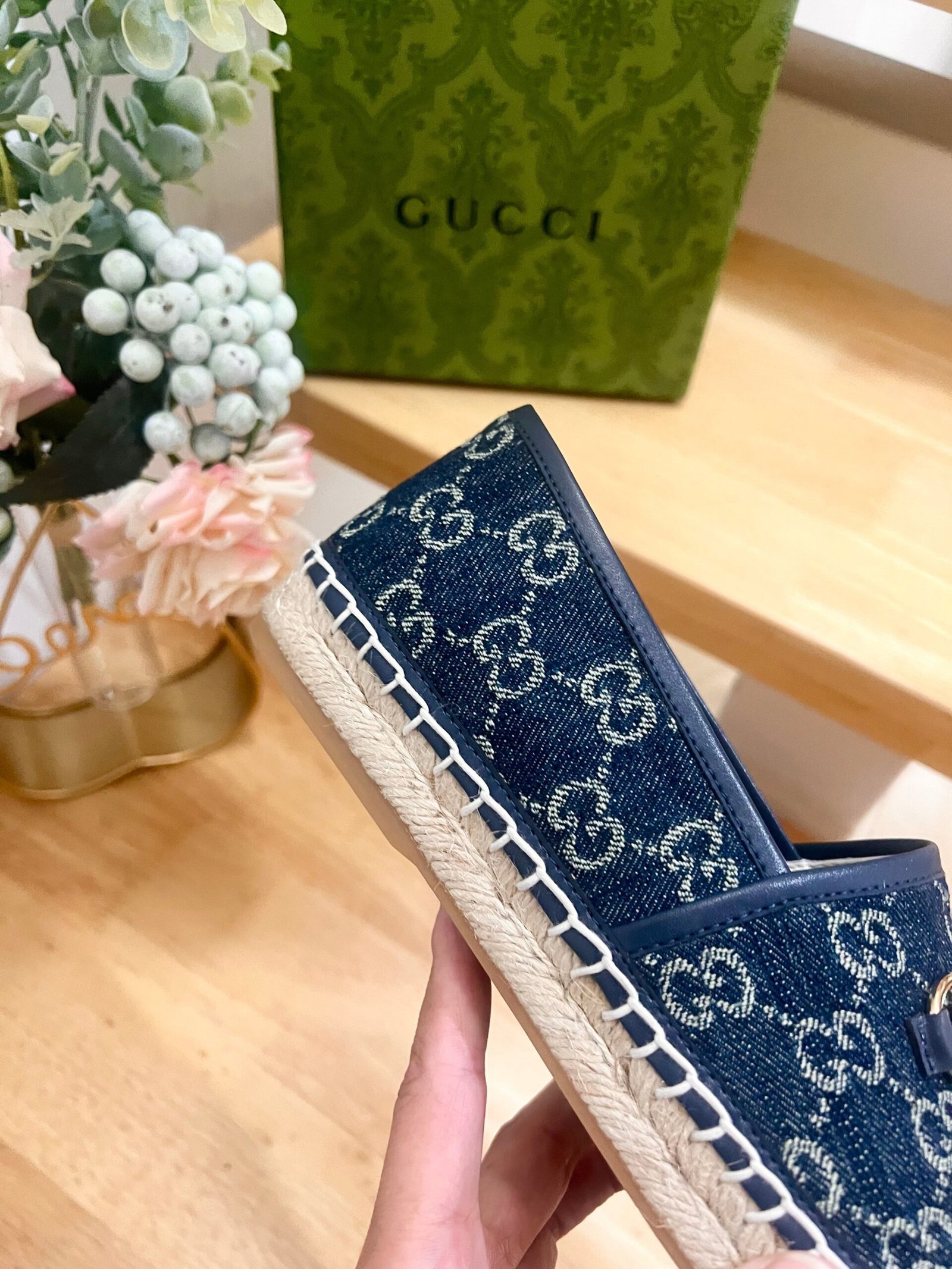 WOMEN'S ESPADRILLE WITH HORSEBIT IN NAVY BLUE DENIM - Image 6