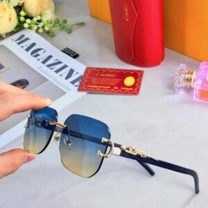PANTHÈRE RECTANGULAR FRAME SUNGLASSES 580762 IN METAL