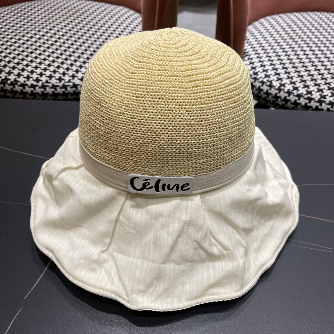 WIDE BRIM HAT MODEL 651950 IN WHITE MESH FABRIC - Image 8