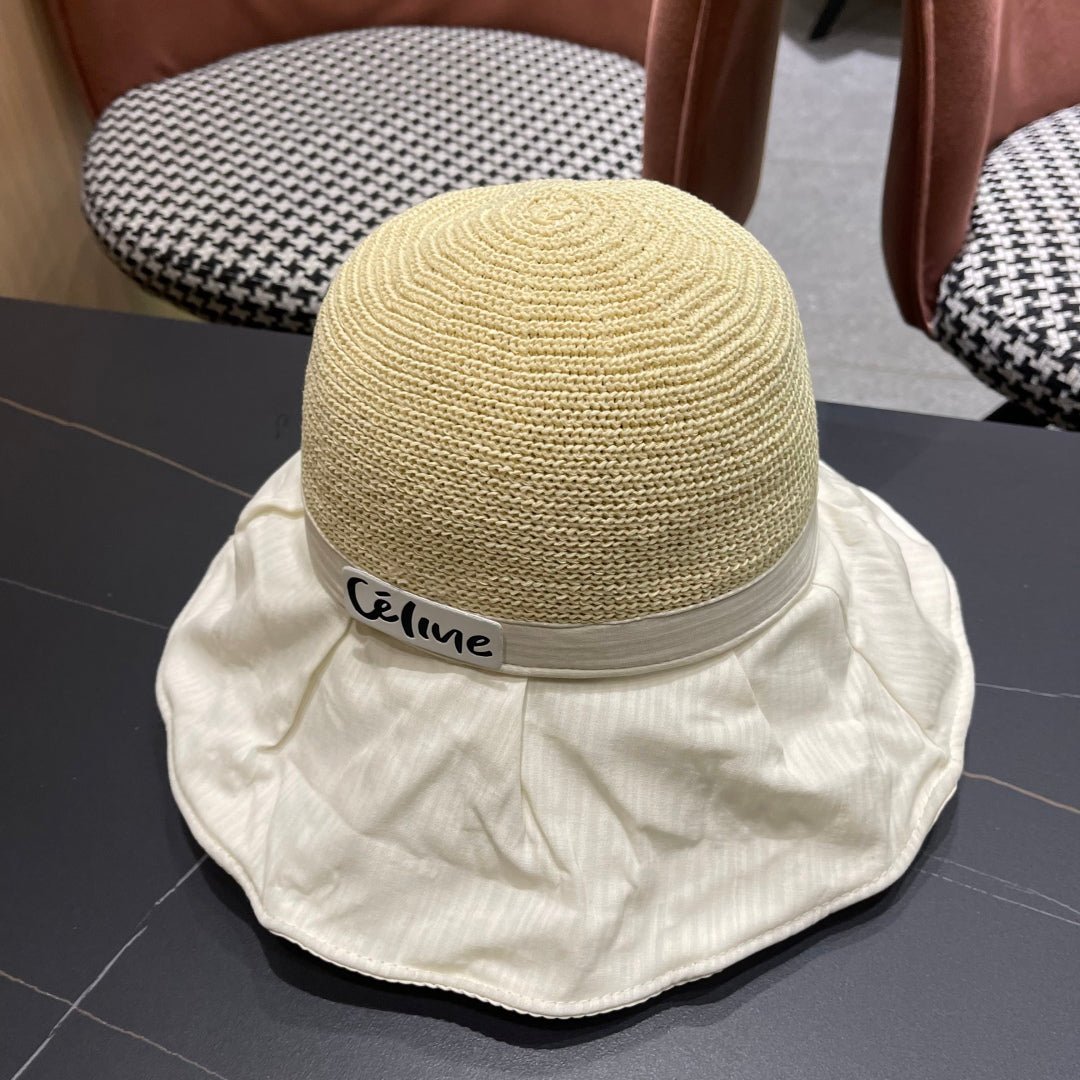 WIDE BRIM HAT MODEL 651950 IN WHITE MESH FABRIC - Image 4