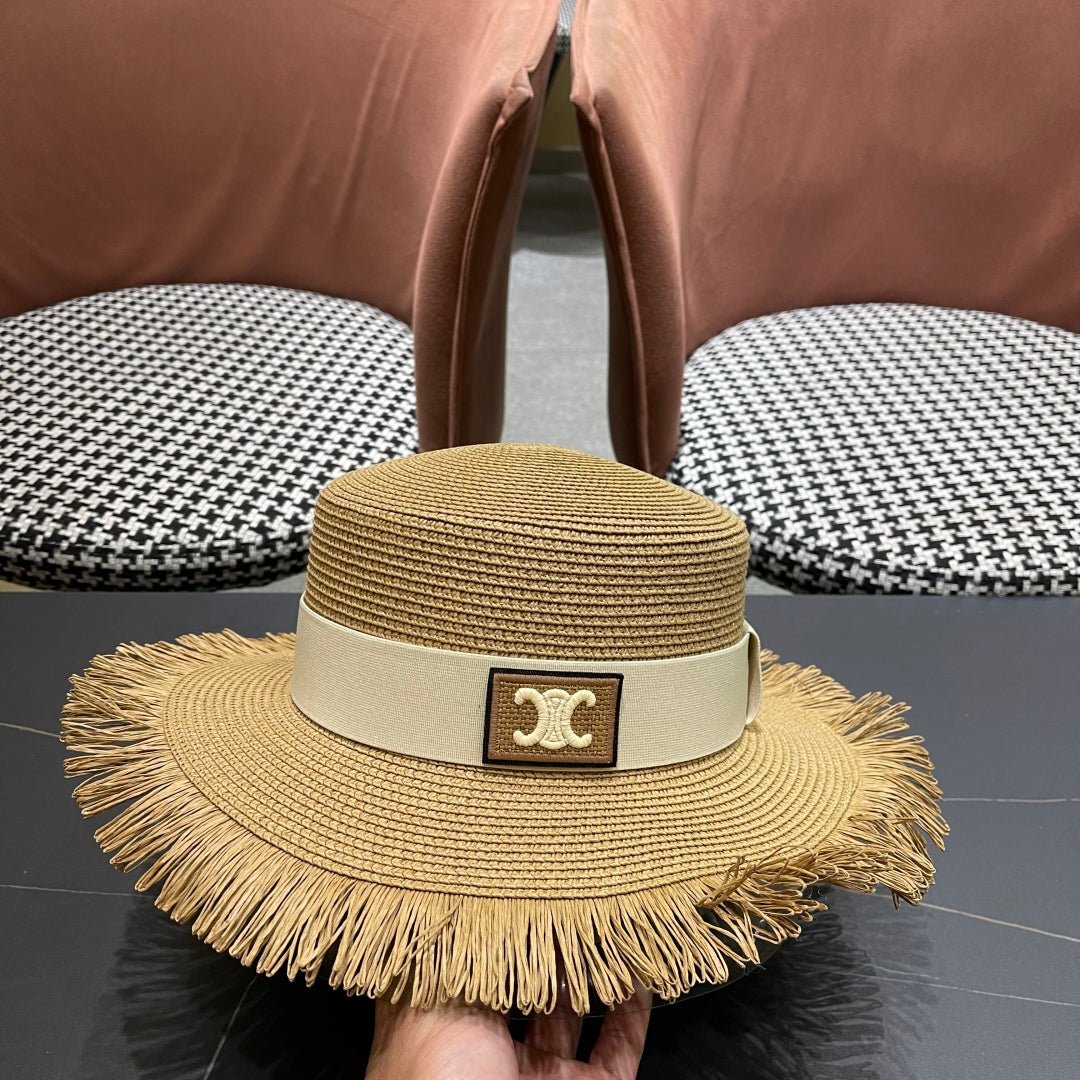 WIDE BRIM HAT MODEL 651885 IN NAUTRAL WOVEN STRAW - Image 2