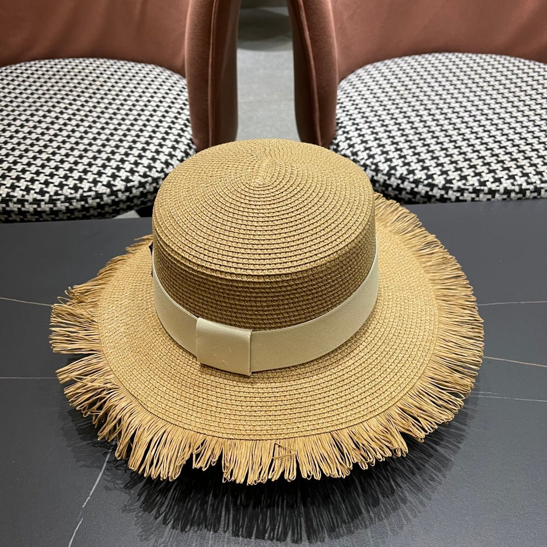 WIDE BRIM HAT MODEL 651885 IN NAUTRAL WOVEN STRAW - Image 4