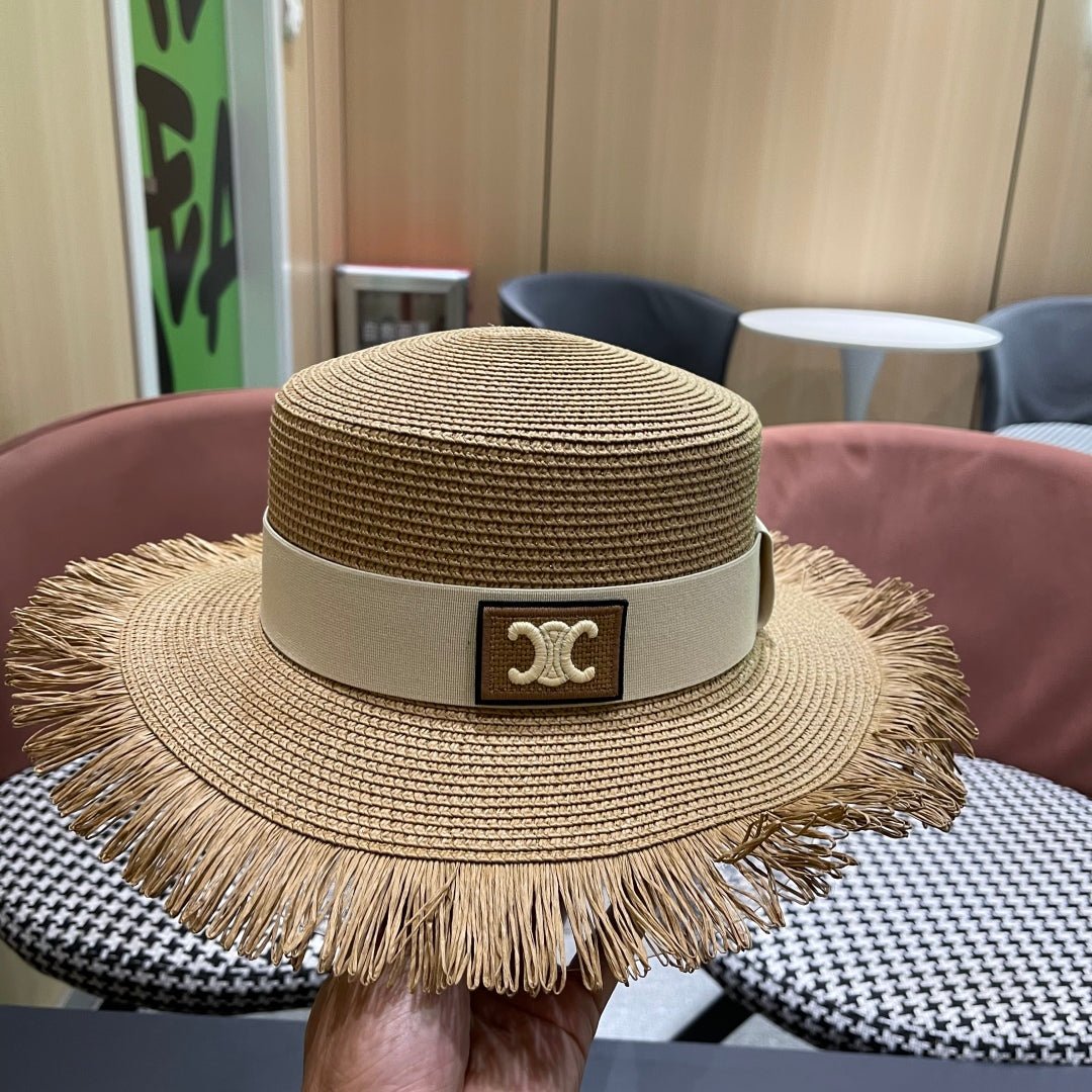 WIDE BRIM HAT MODEL 651885 IN NAUTRAL WOVEN STRAW - Image 5