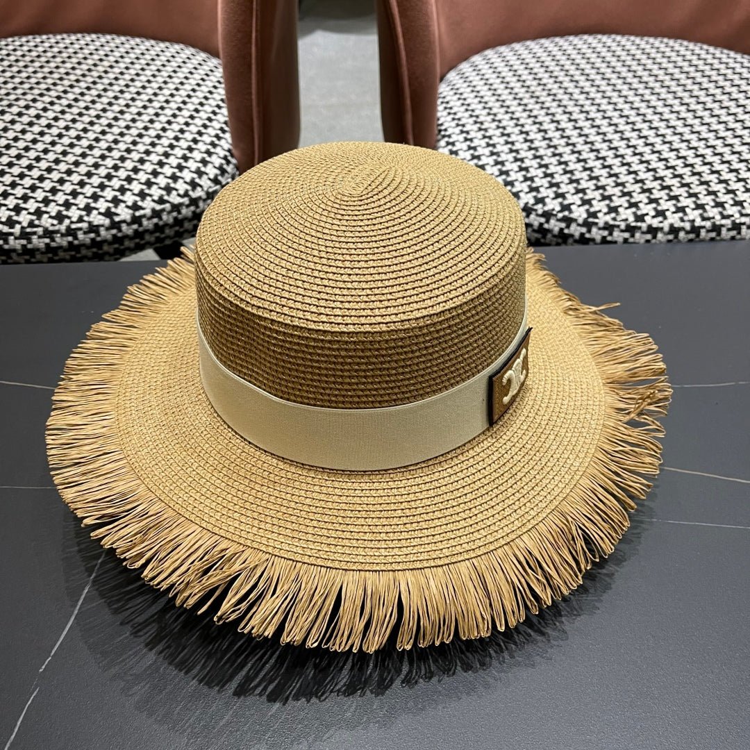 WIDE BRIM HAT MODEL 651885 IN NAUTRAL WOVEN STRAW - Image 6