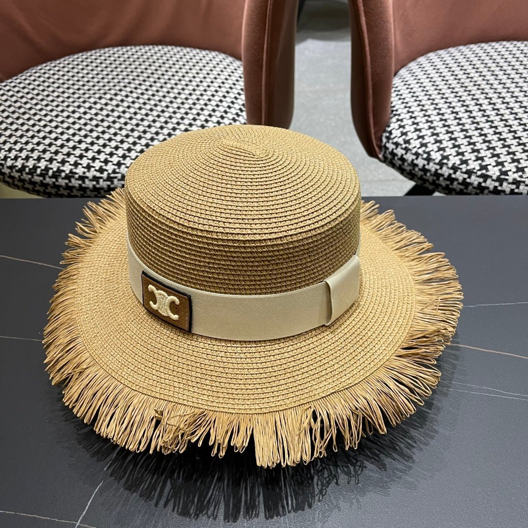WIDE BRIM HAT MODEL 651885 IN NAUTRAL WOVEN STRAW - Image 7