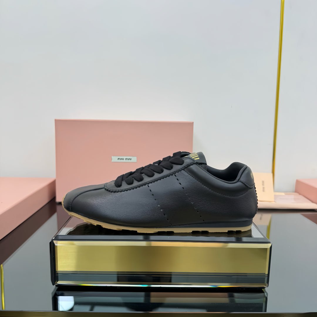 PLUME NAPPA SNEAKERS IN BLACK CALFSKIN - Image 2