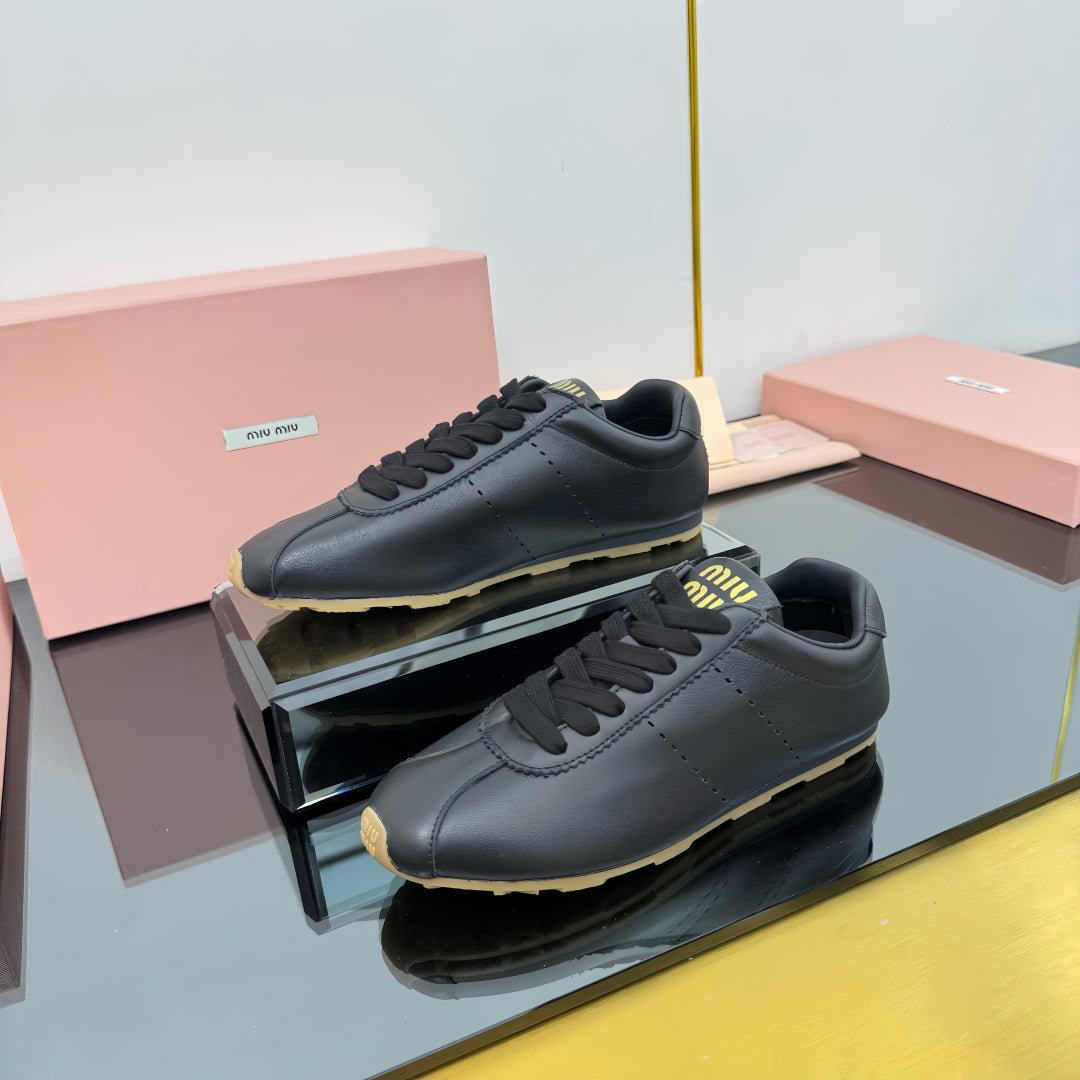 PLUME NAPPA SNEAKERS IN BLACK CALFSKIN - Image 4