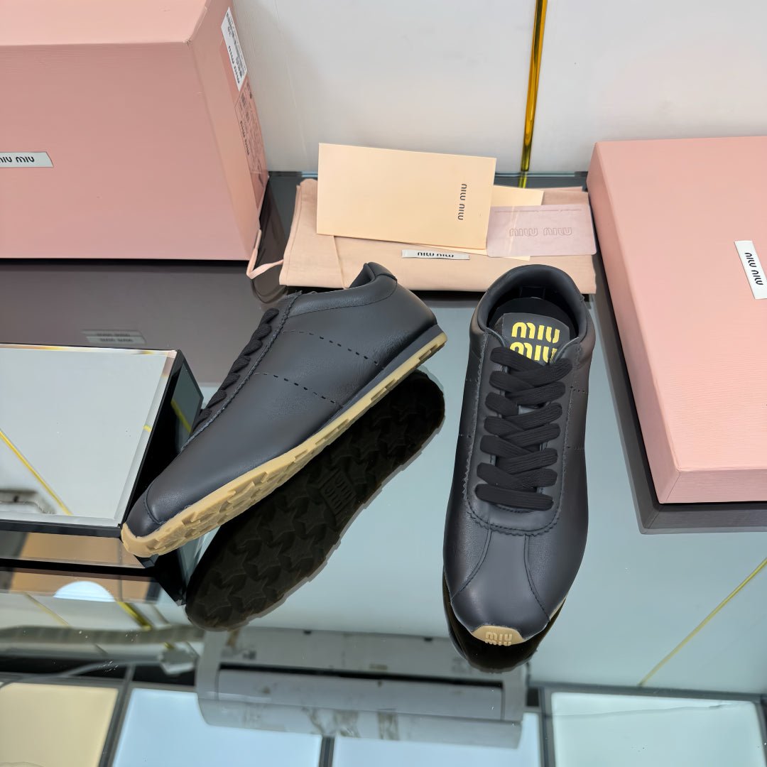 PLUME NAPPA SNEAKERS IN BLACK CALFSKIN - Image 6