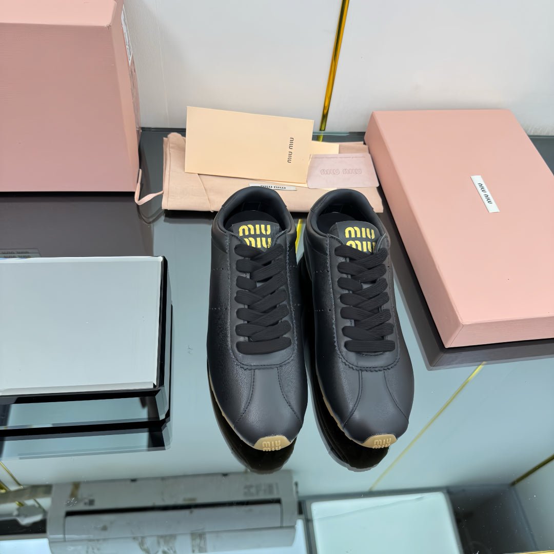 PLUME NAPPA SNEAKERS IN BLACK CALFSKIN - Image 9