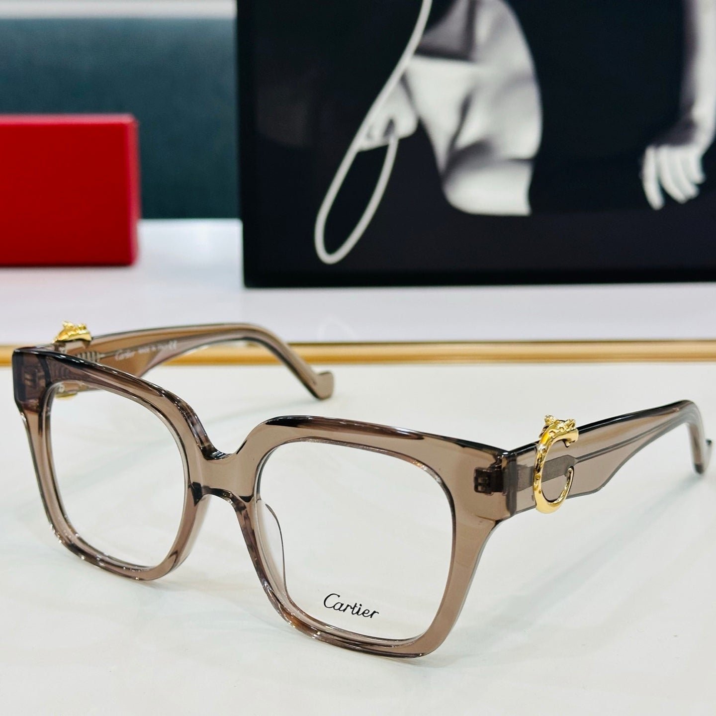 PANTHÈRE SQUARE FRAME SUNGLASSES 575855 IN ACETATE - Image 7