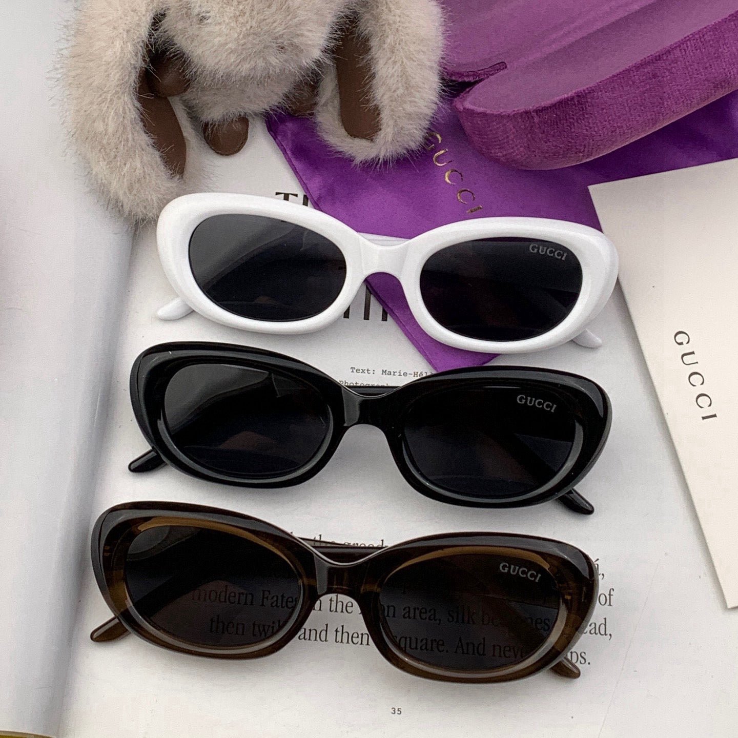 OVAL FRAME SUNGLASSES G364 IN ACETATE - Image 7