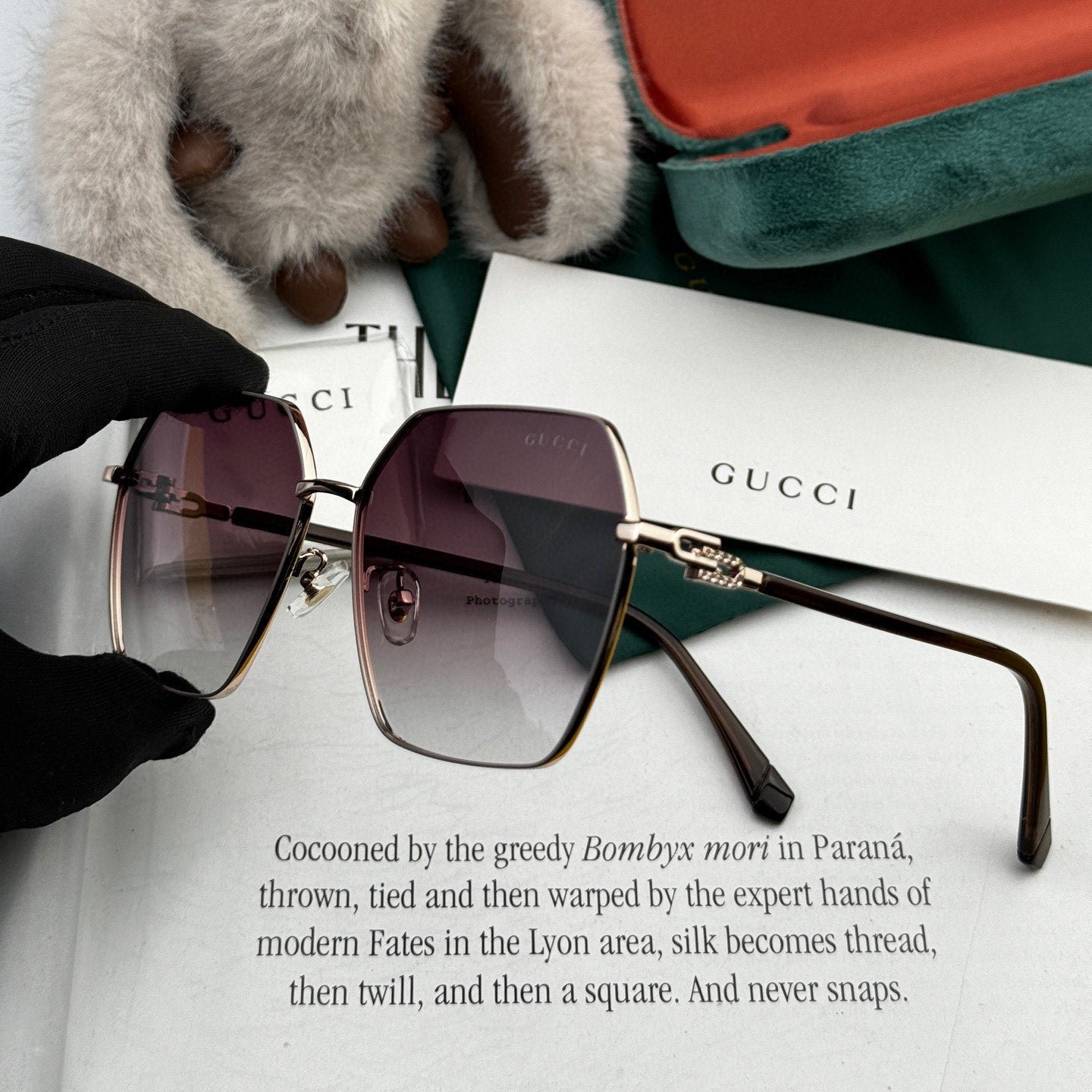 OVERSIZED SQUARE FRAME SUNGLASSES G1639 IN METAL - Image 2