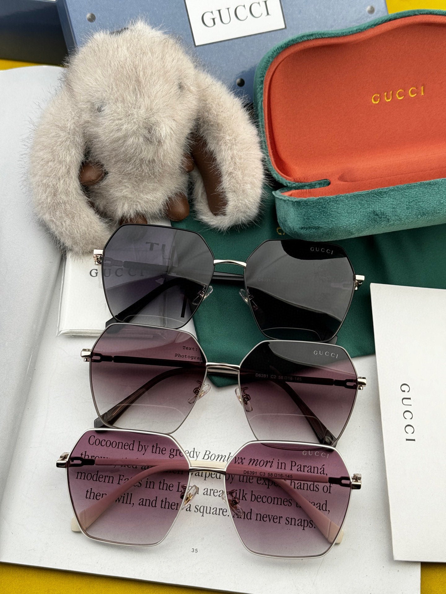 OVERSIZED SQUARE FRAME SUNGLASSES G1639 IN METAL - Image 7