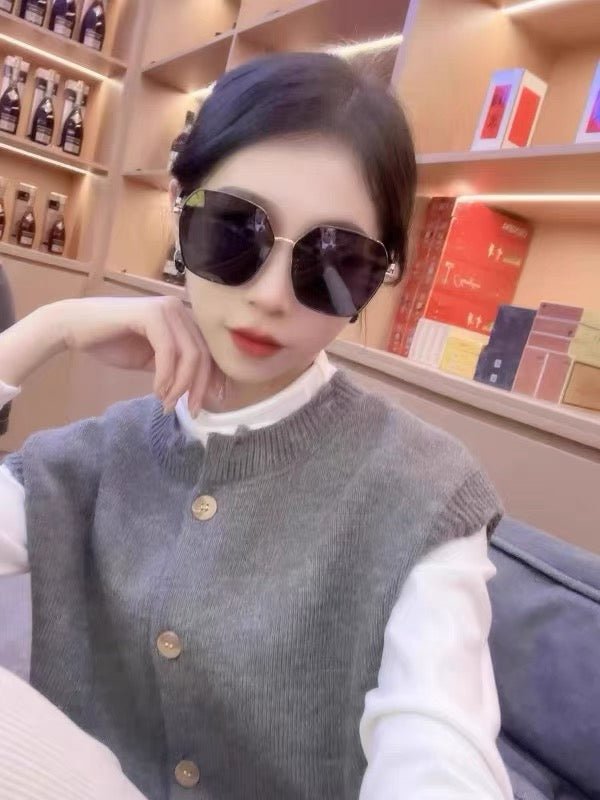 OVERSIZED SQUARE FRAME SUNGLASSES G1639 IN METAL - Image 9