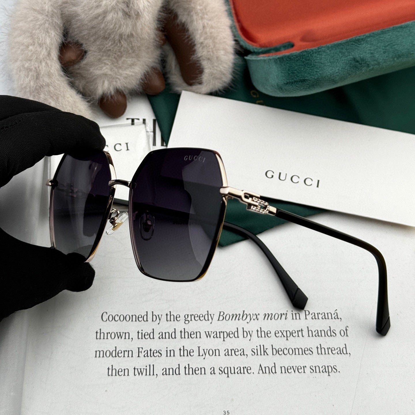 OVERSIZED SQUARE FRAME SUNGLASSES G1639 IN METAL - Image 3