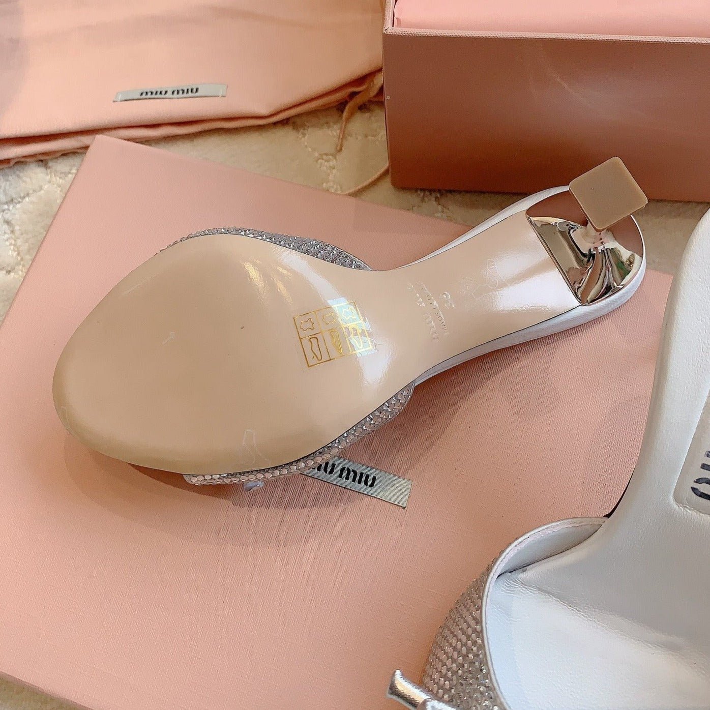 White High - Heels Diamond Sheepskin - Image 9