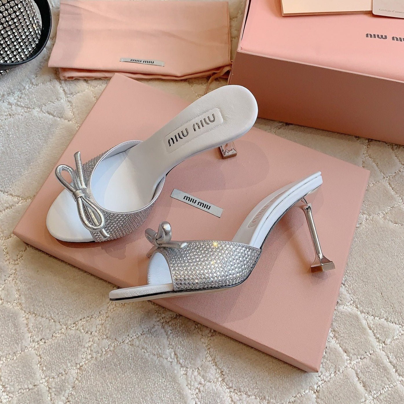 White High - Heels Diamond Sheepskin - Image 3