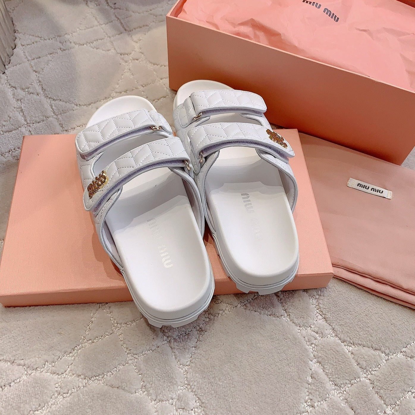 White Stylized Slippers Sheepskin - Image 3