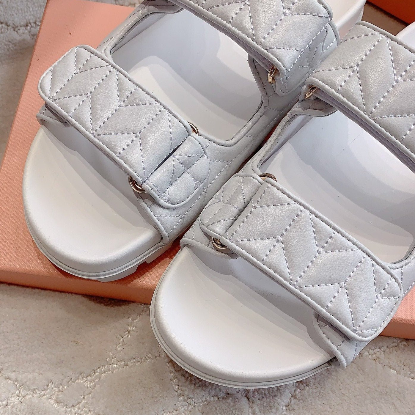 White Stylized Slippers Sheepskin - Image 6