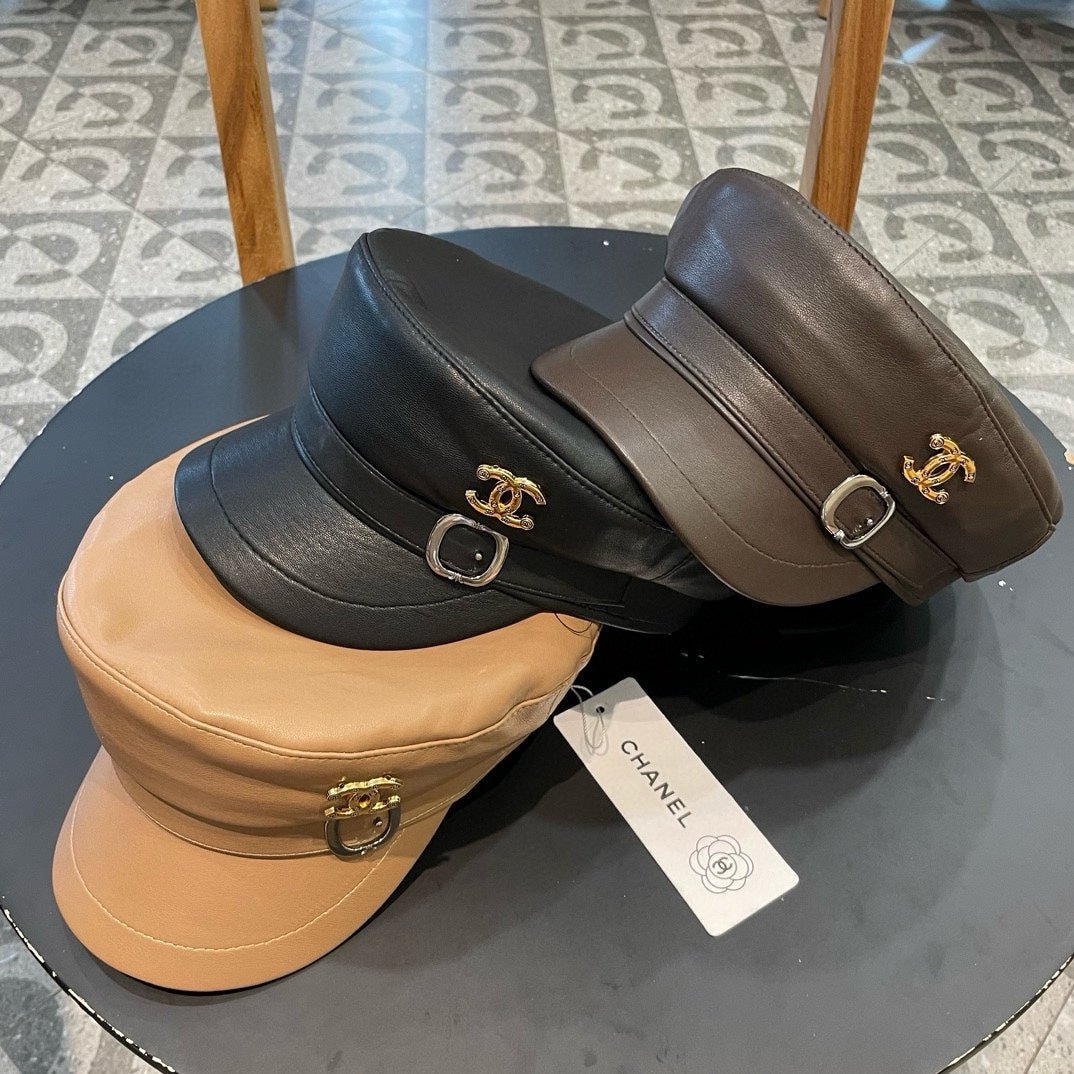 NEWSBOY CAP IN CHOCOLATE BROWN CALFSKIN 421105 - Image 9