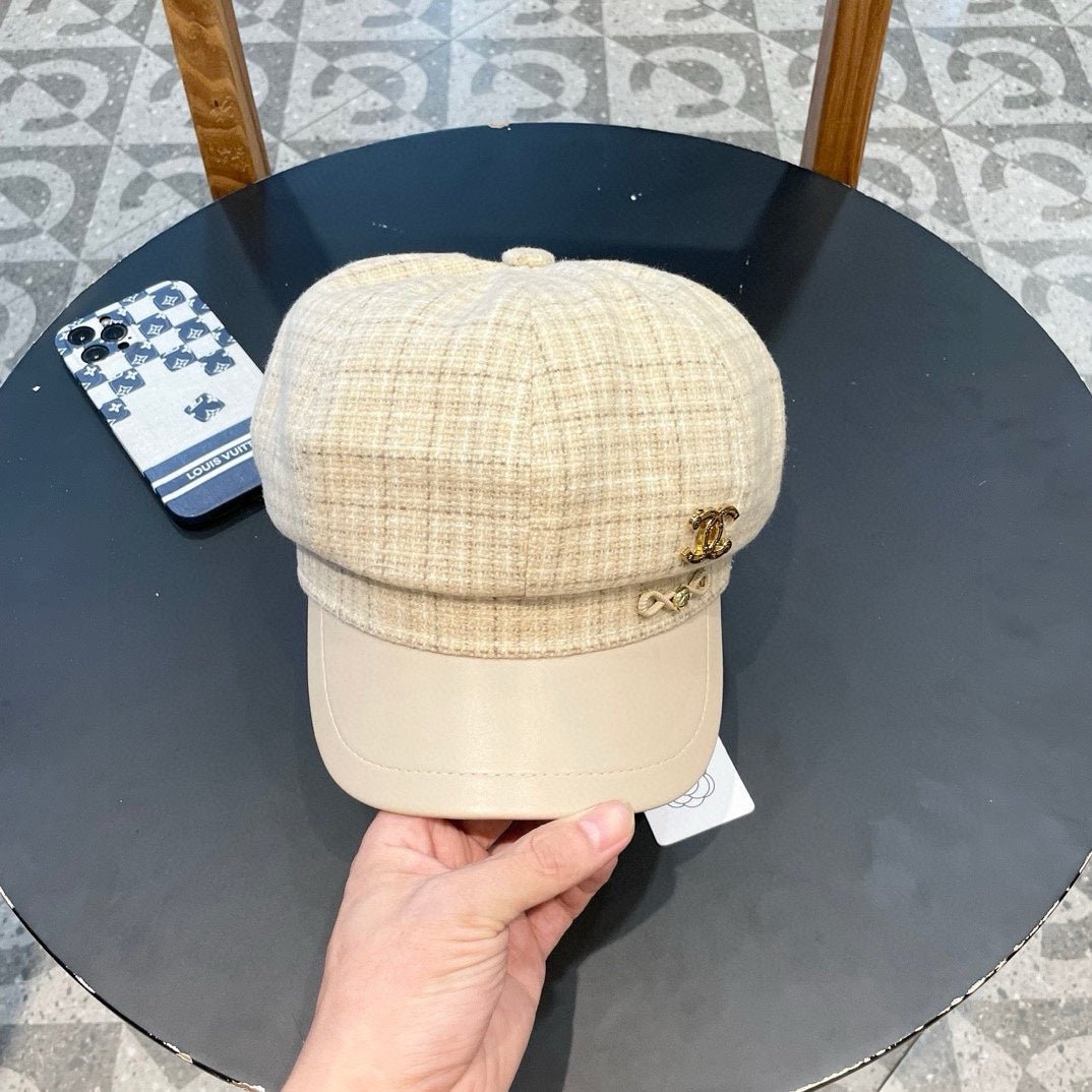 NEWSBOY CAP WHITE 430005 - Image 3