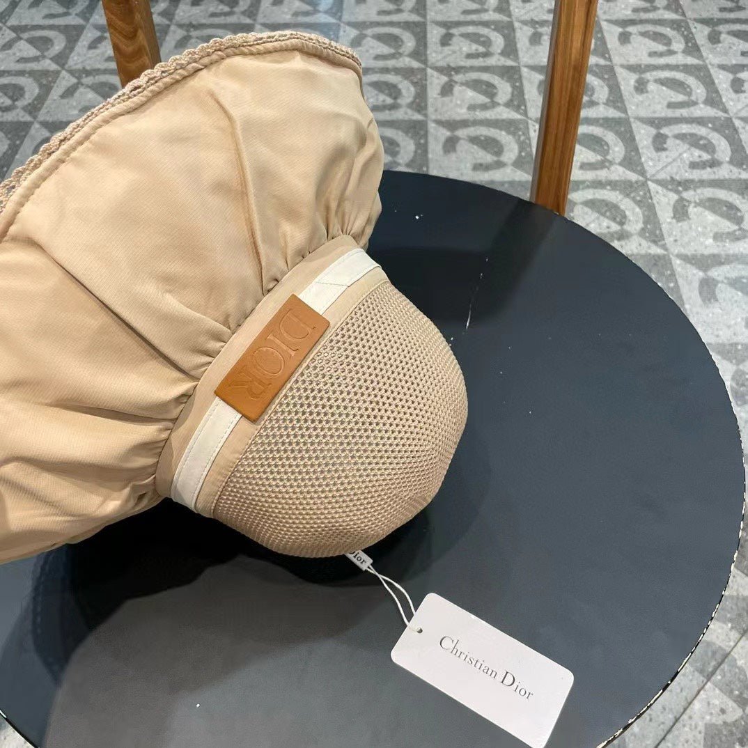 WHEAT BEIGE STRAW BUCKET HAT WITH BOW FABRIC BORDER 439644 - Image 4