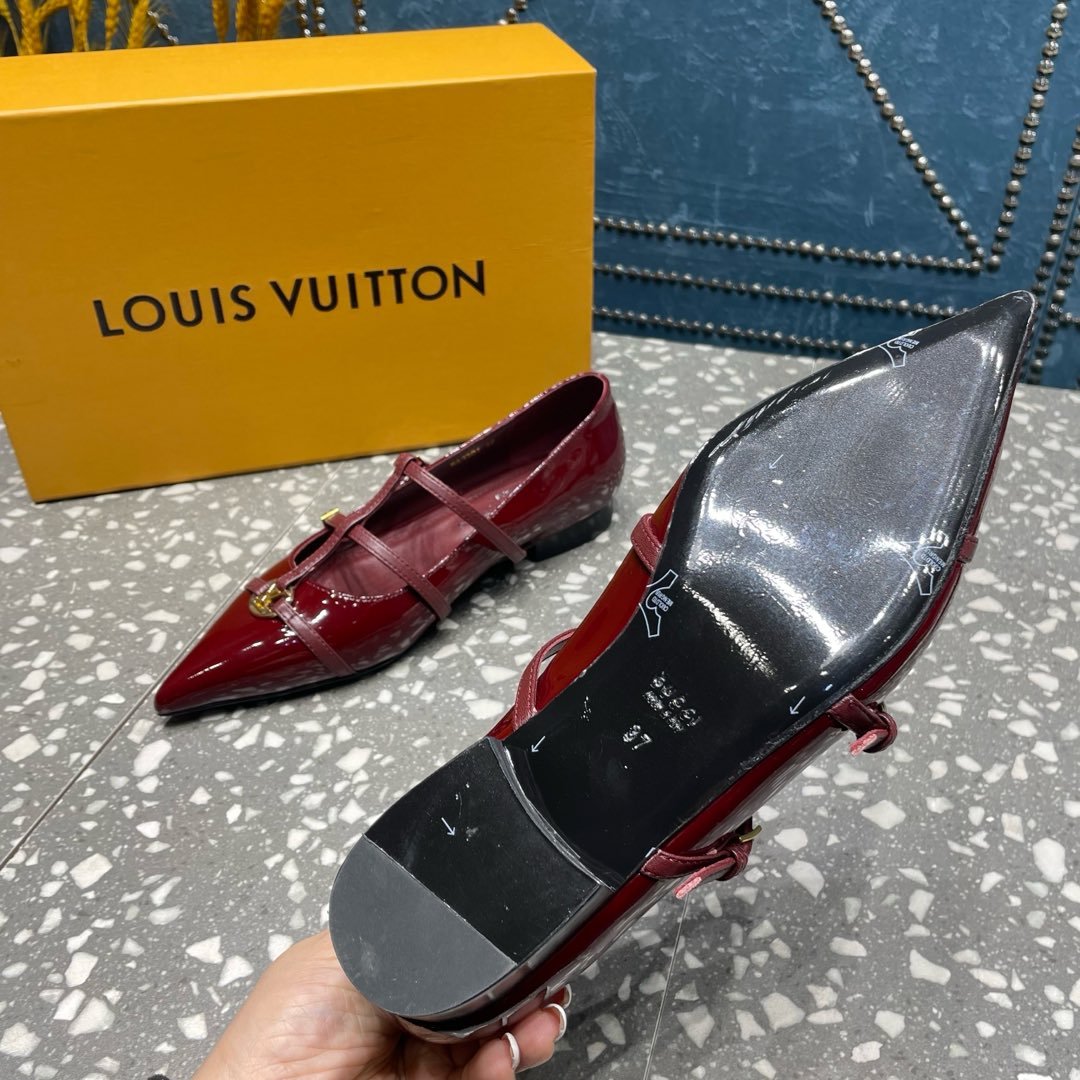 POINTED FLAT SHOES IN BURGUNDY RED CALFSKIN - Image 9