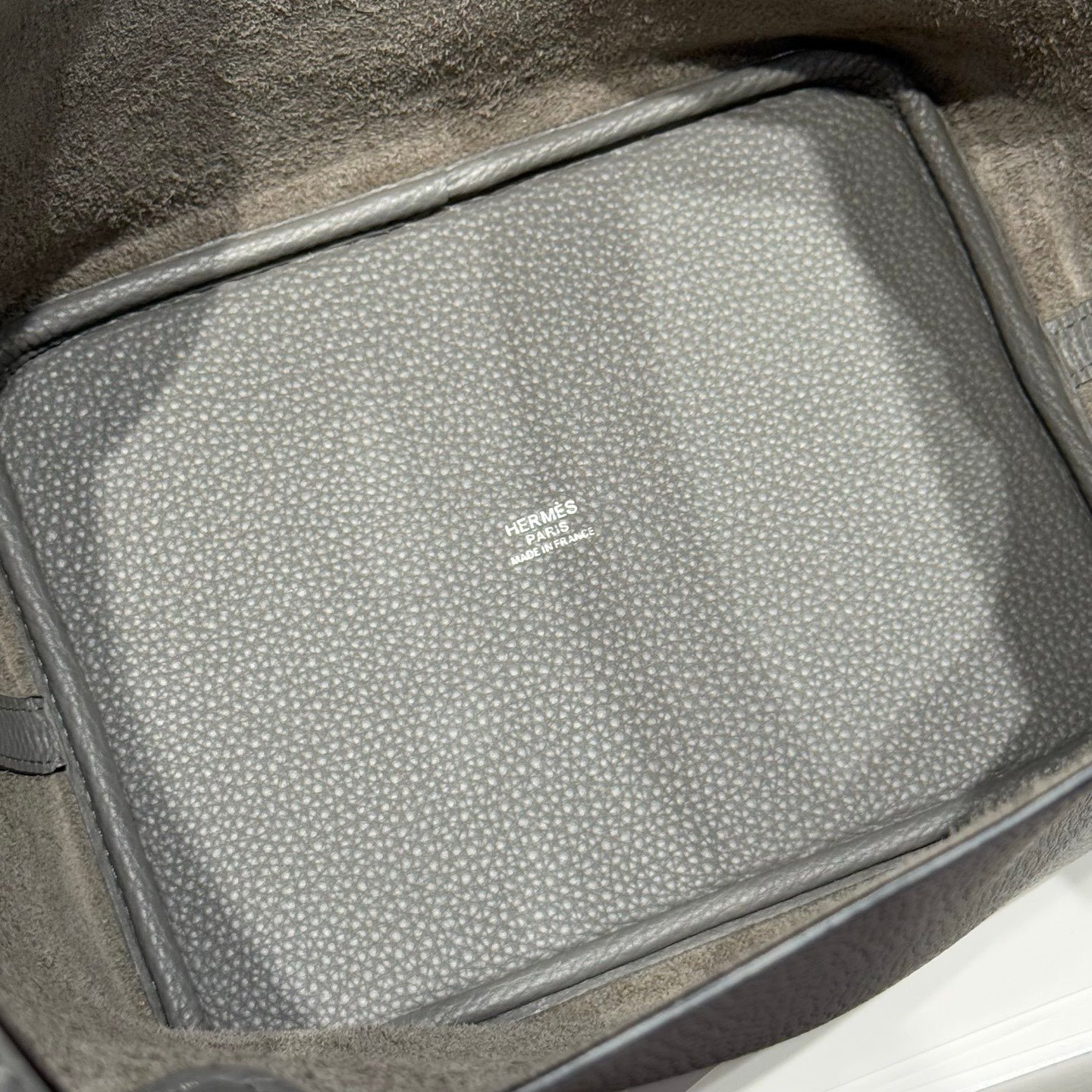 PICOTIN LOCK 22 IN GREY ETAIN CALFSKIN SILVER HARDWARE - Image 3