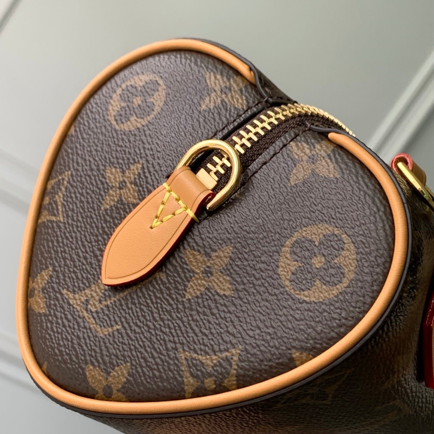 NANO SPEEDY DATING 18 IN BROWN COATED CANVAS GOLD HARDWARE - Image 7