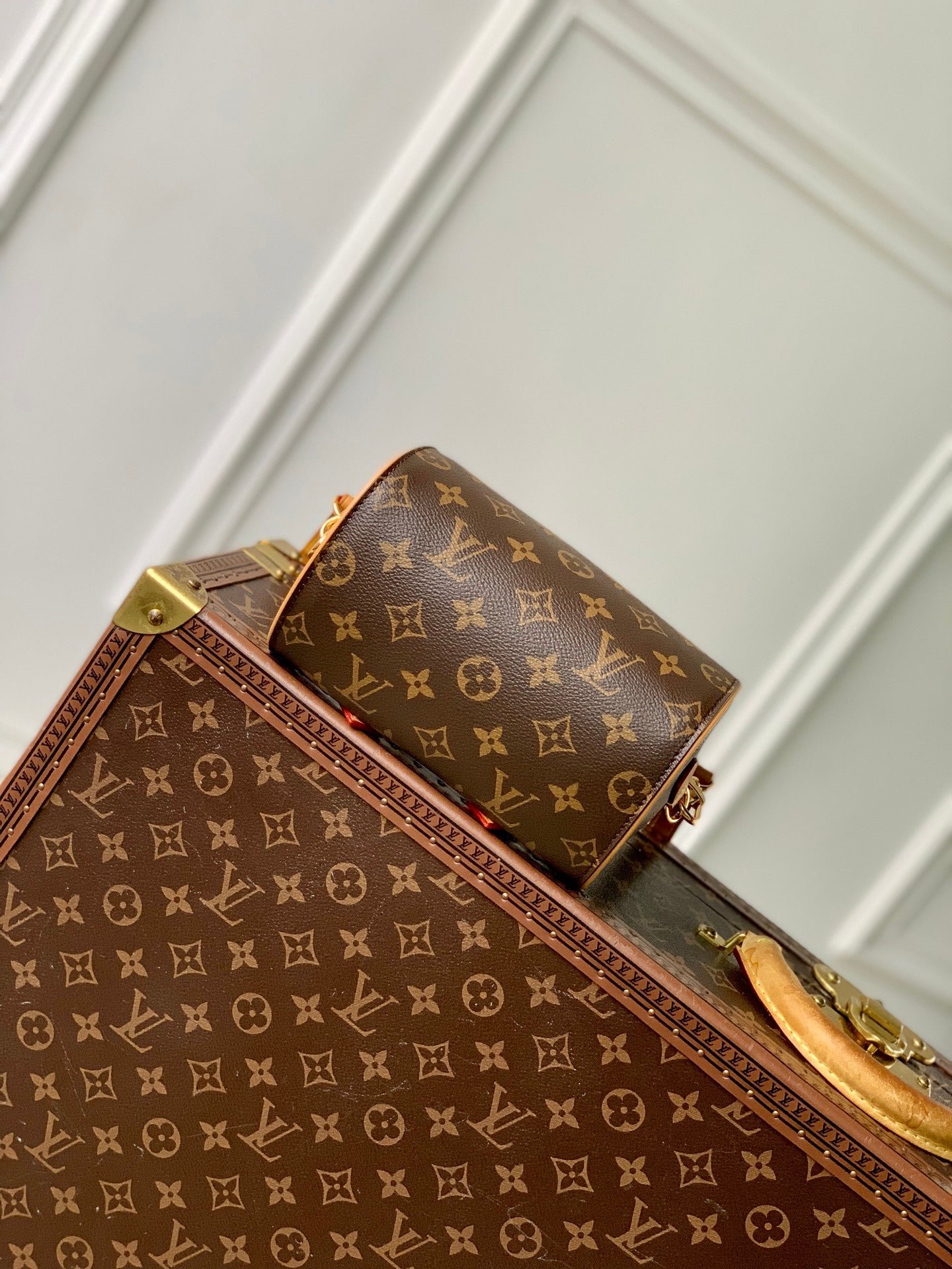 NANO SPEEDY DATING 18 IN BROWN COATED CANVAS GOLD HARDWARE - Image 5