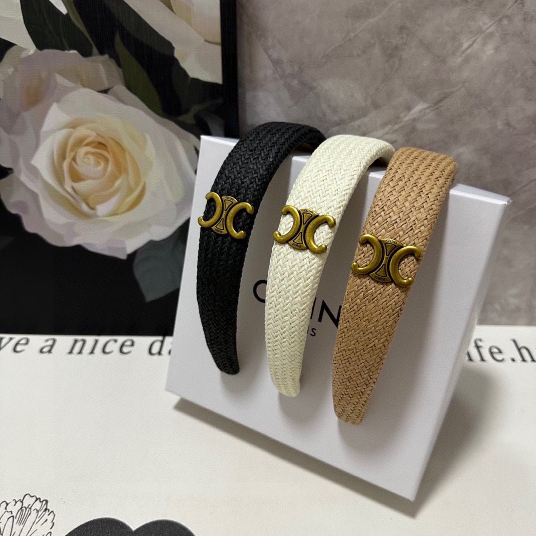 WHITE RAFFIA WOVEN HAIRBAND 369330 - Image 9